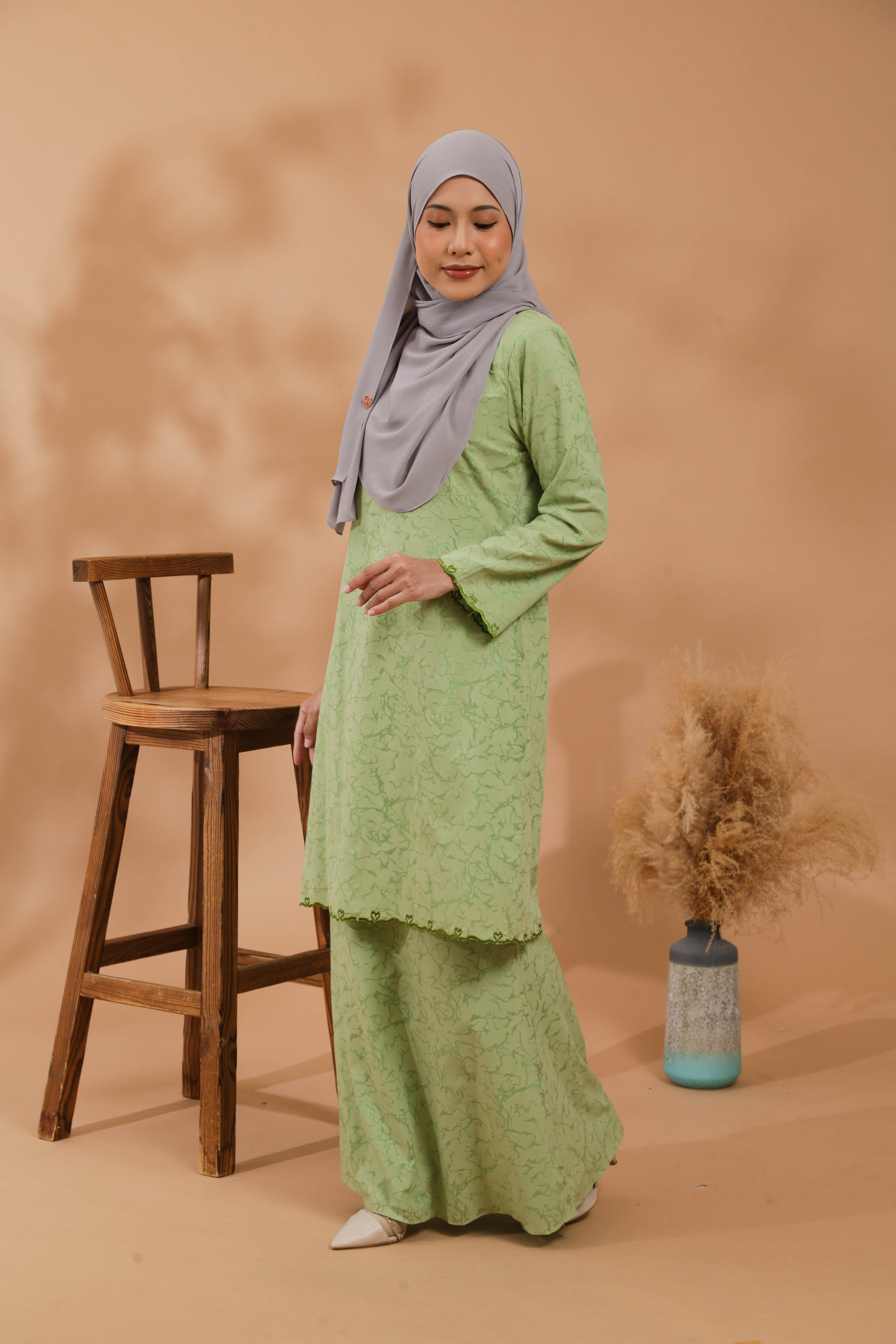 KEJORA KURUNG MODEN - APPLE GREEN