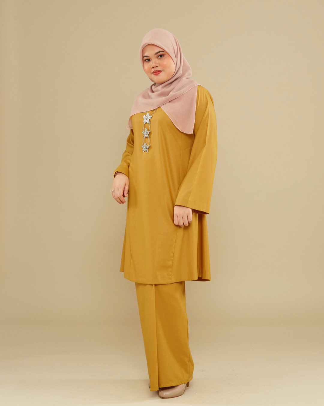 KEMBOJA KURUNG PAHANG - MUSTARD