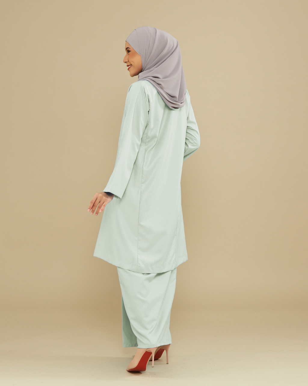 KEMBOJA KURUNG PAHANG - MINT GREEN