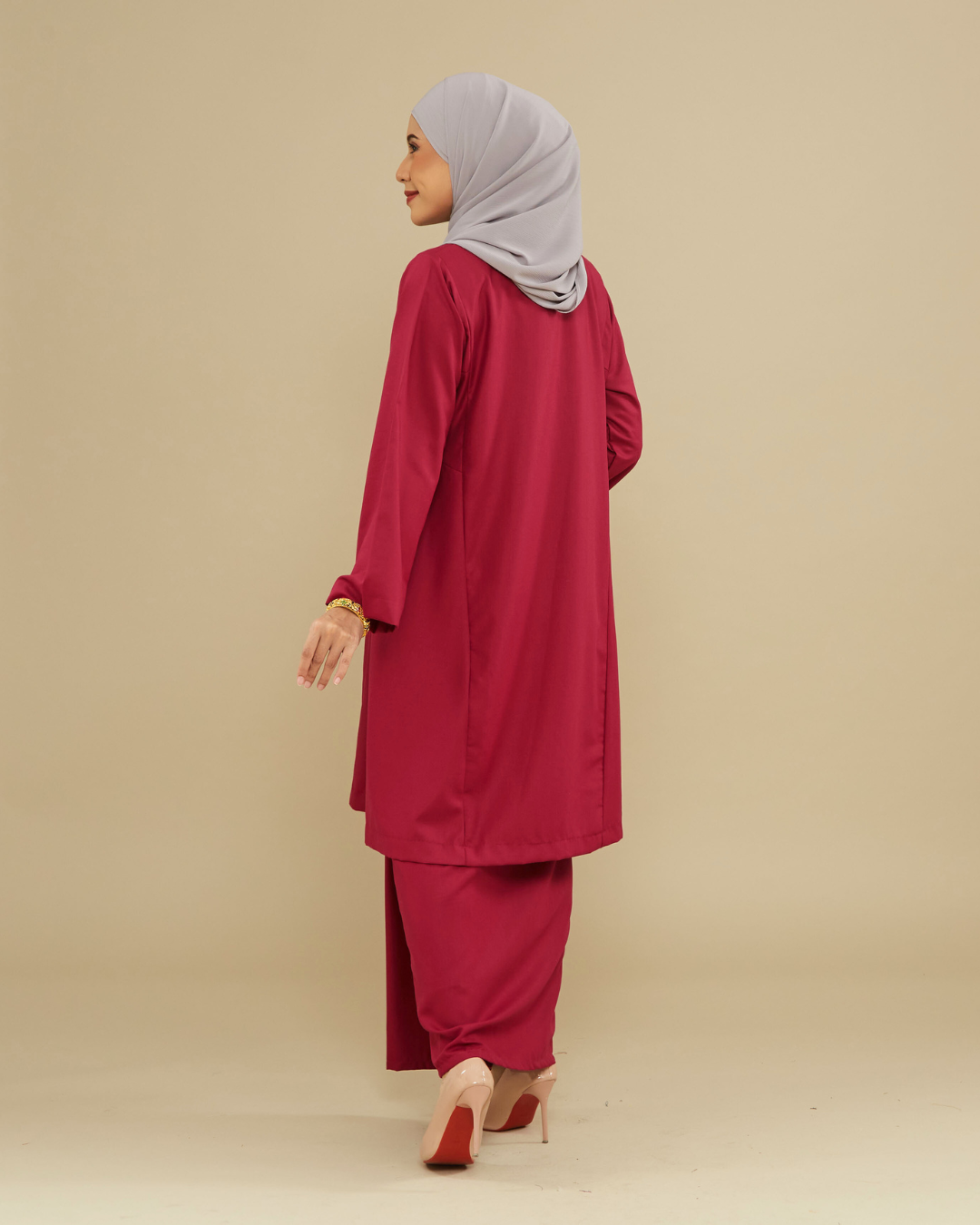 KEMBOJA KURUNG PAHANG - MAROON