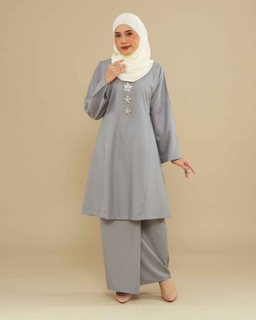 KEMBOJA KURUNG PAHANG - GREY