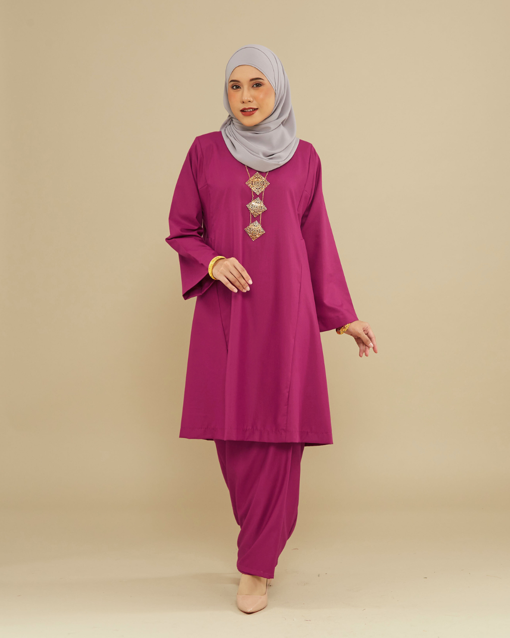 KEMBOJA KURUNG PAHANG - FUSHIA