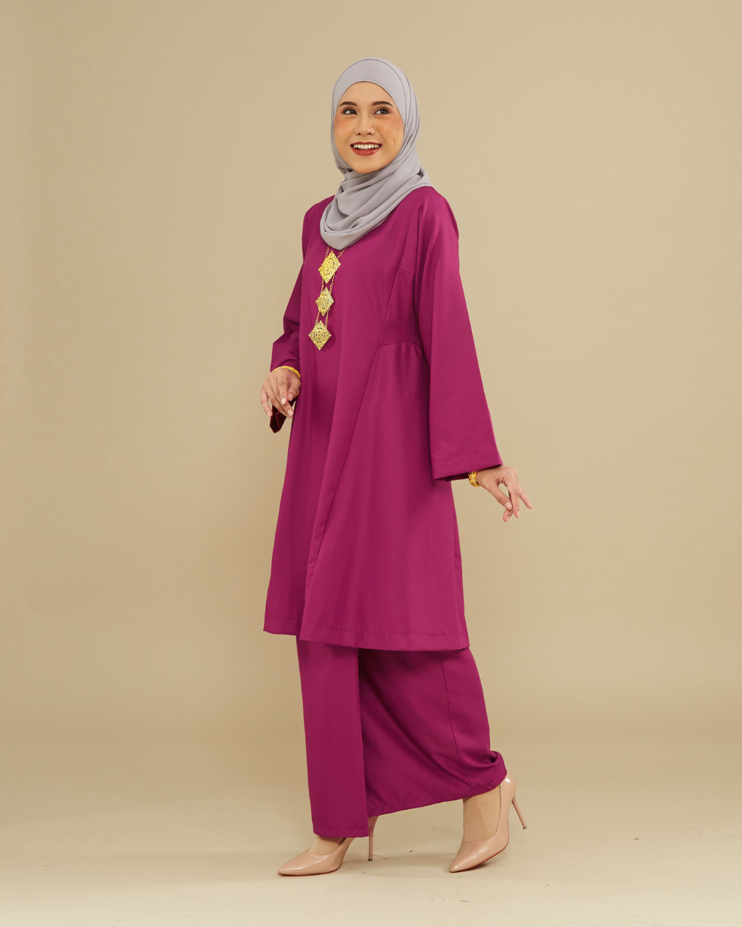 KEMBOJA KURUNG PAHANG - FUSHIA