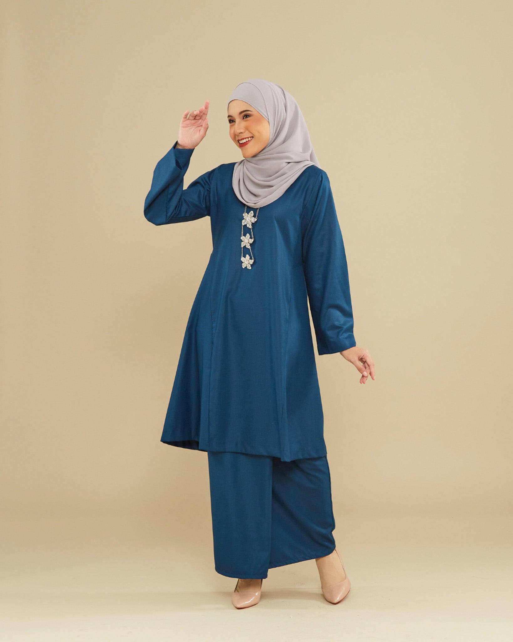 KEMBOJA KURUNG PAHANG - TEAL