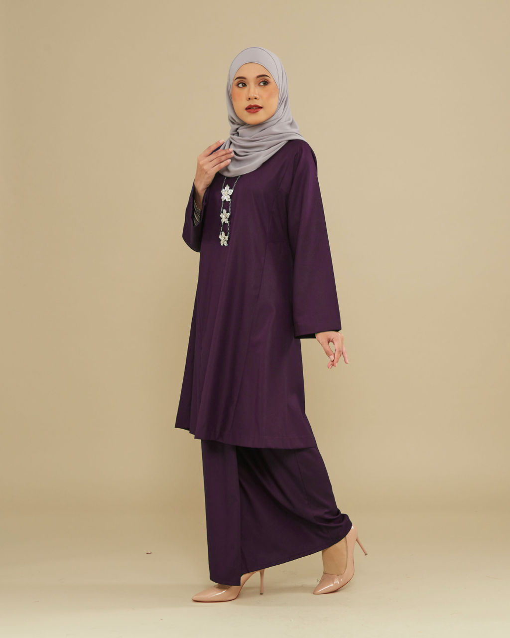 KEMBOJA KURUNG PAHANG - DARK PURPLE