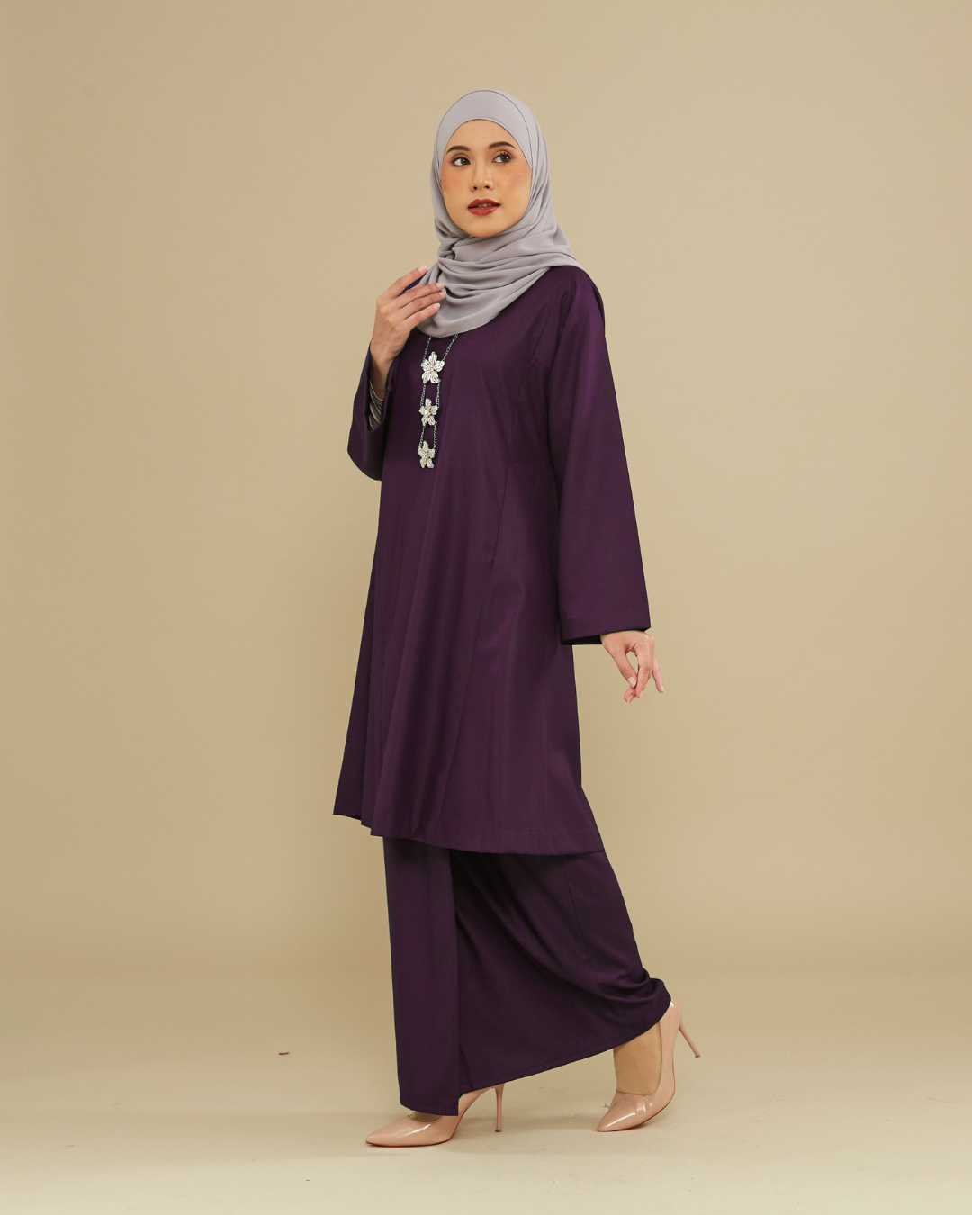 KEMBOJA KURUNG PAHANG - DARK PURPLE