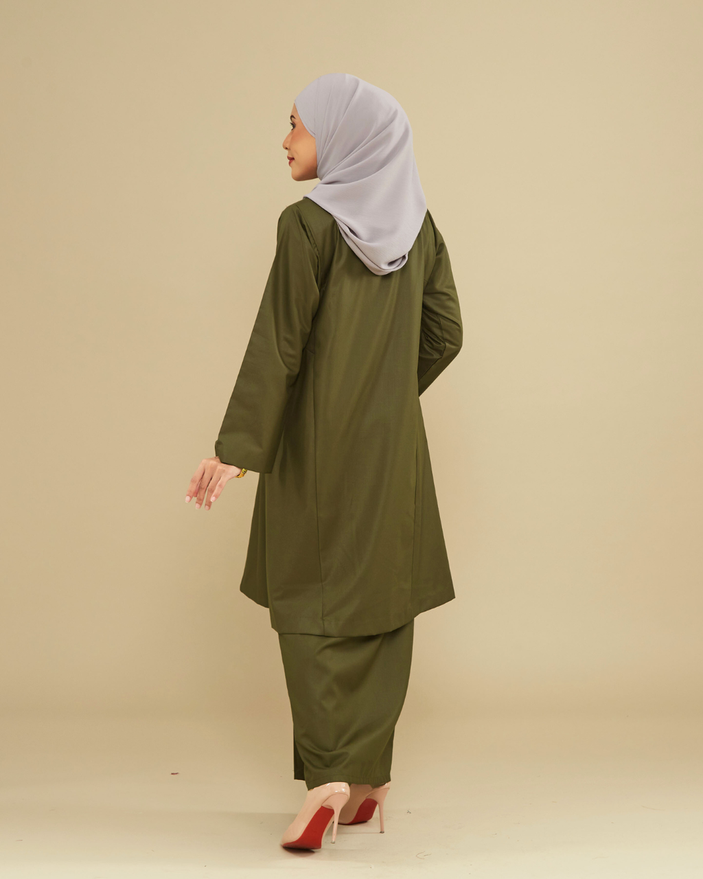 KEMBOJA KURUNG PAHANG - DARK OLIVE