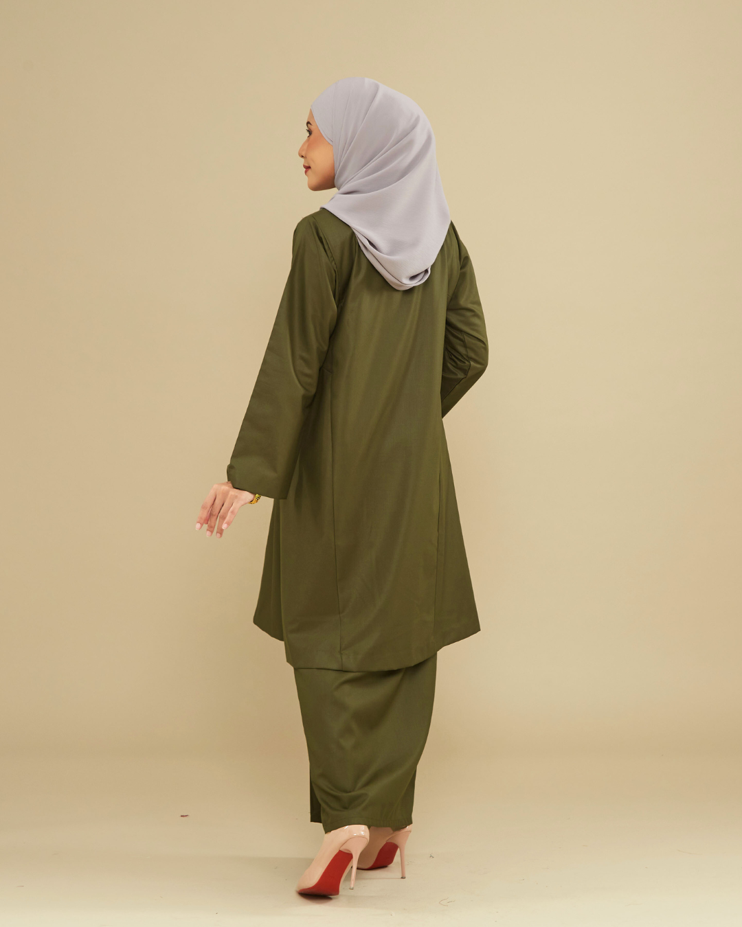 KEMBOJA KURUNG PAHANG - DARK OLIVE