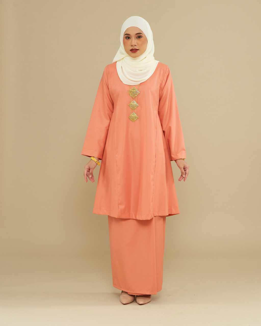 KEMBOJA KURUNG PAHANG - SALMON PEACH