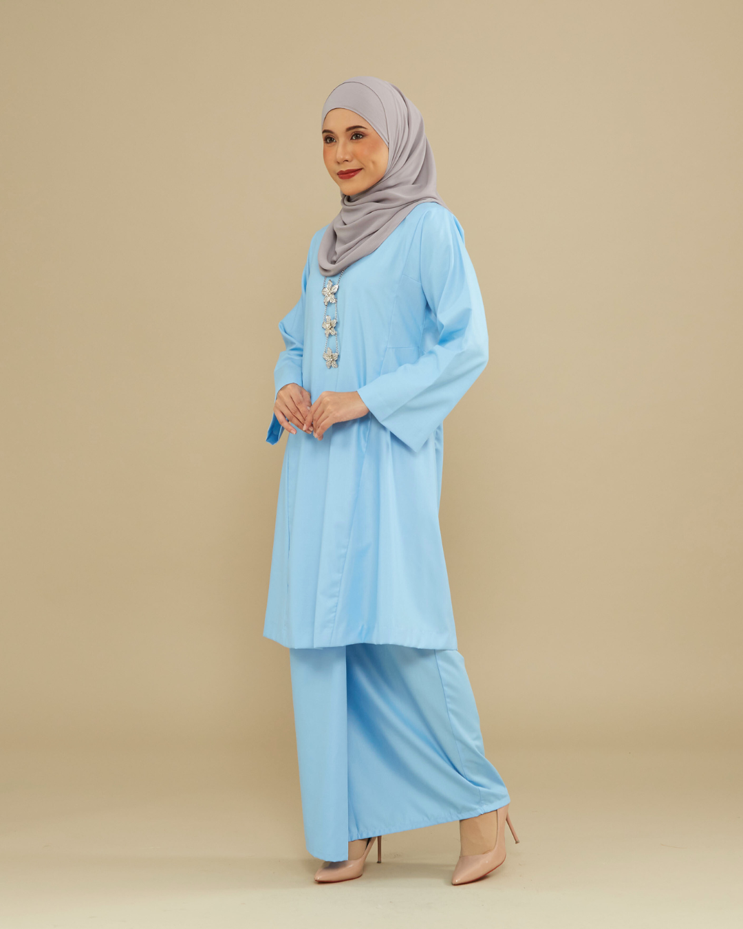 KEMBOJA KURUNG PAHANG - BABY BLUE