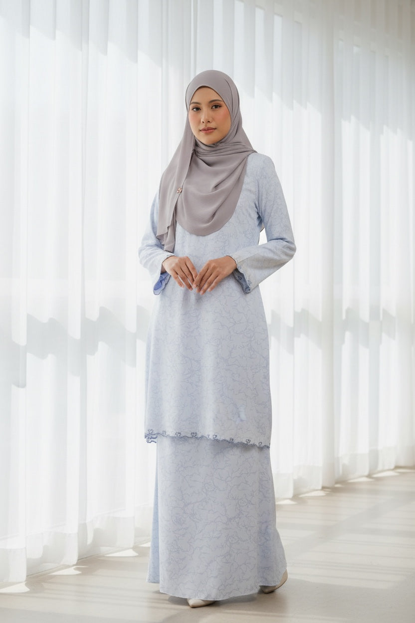 KEJORA KURUNG MODEN - BABY BLUE