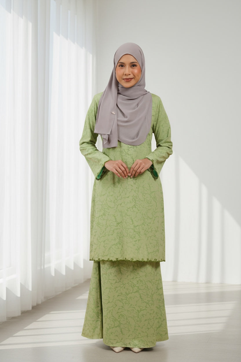 KEJORA KURUNG MODEN - APPLE GREEN