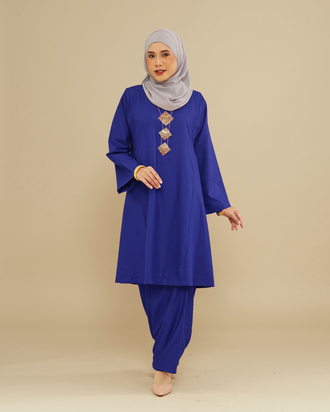 KEMBOJA KURUNG PAHANG - ROYAL BLUE