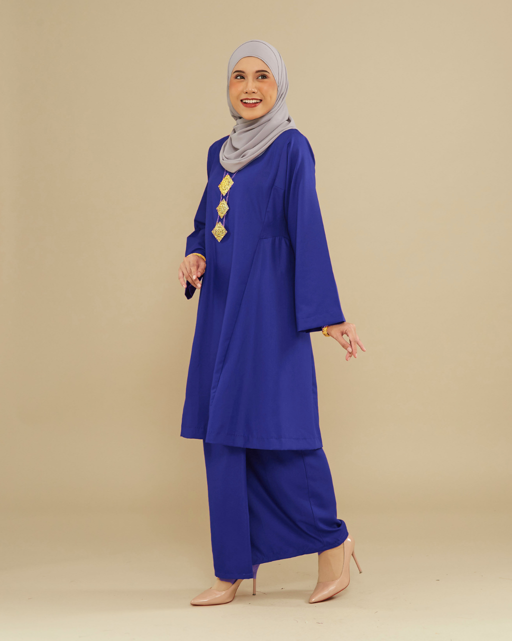 KEMBOJA KURUNG PAHANG - ROYAL BLUE