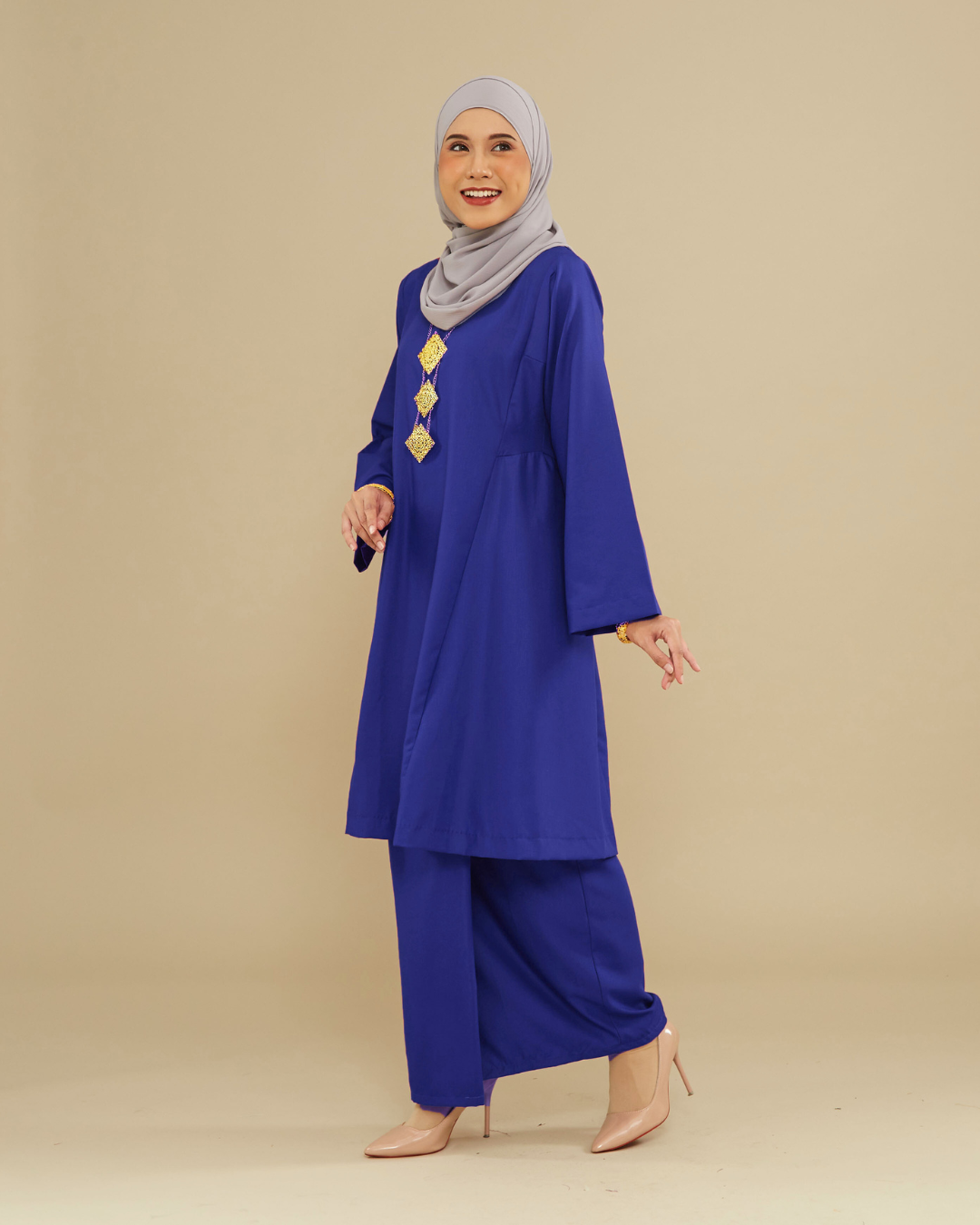 KEMBOJA KURUNG PAHANG - ROYAL BLUE