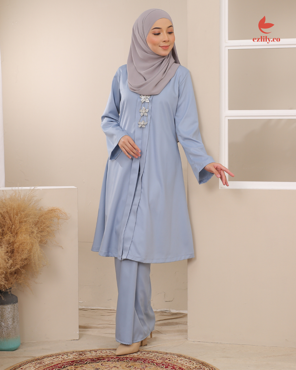 CEMPAKA KEBAYA - BABY BLUE
