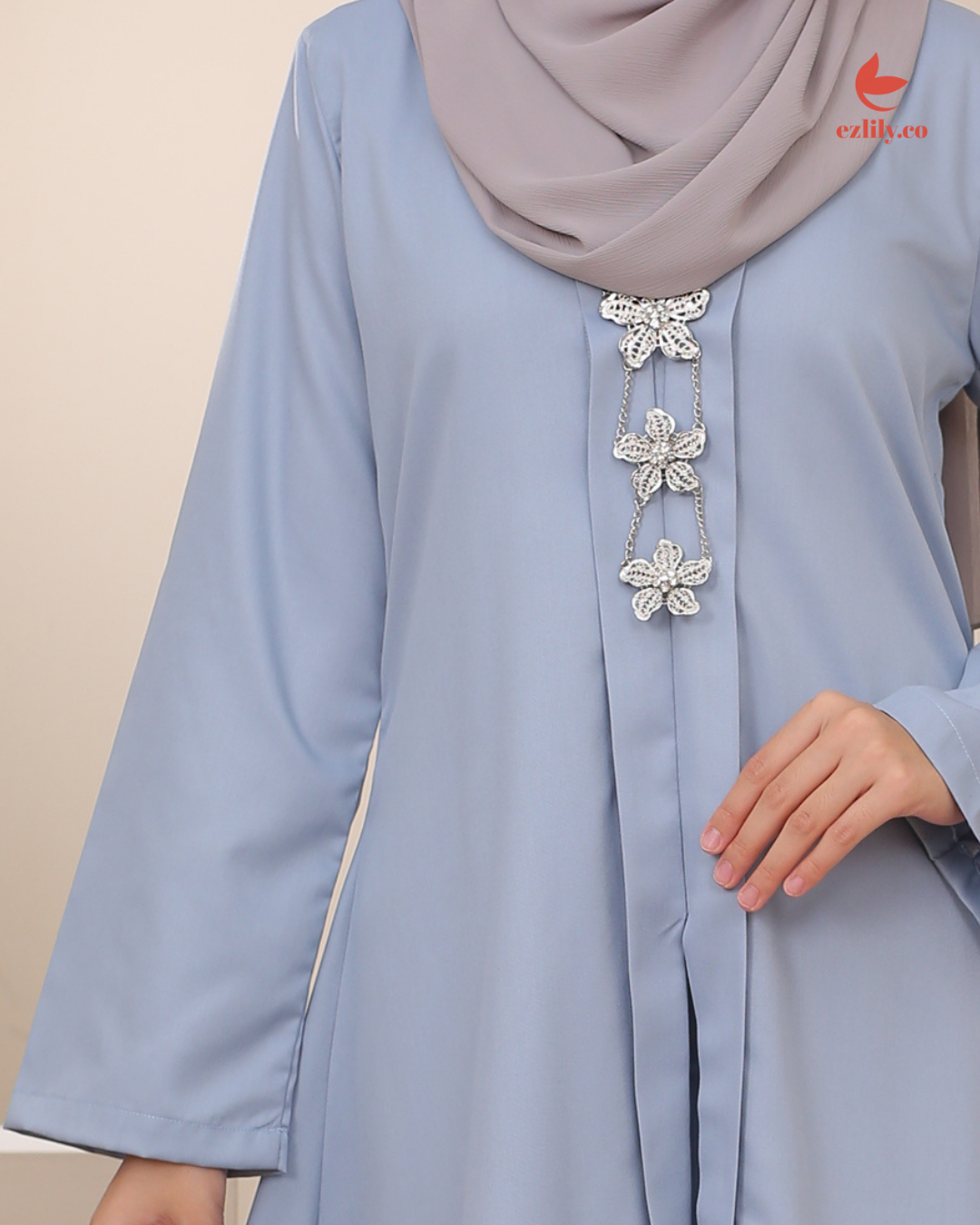 CEMPAKA KEBAYA - BABY BLUE