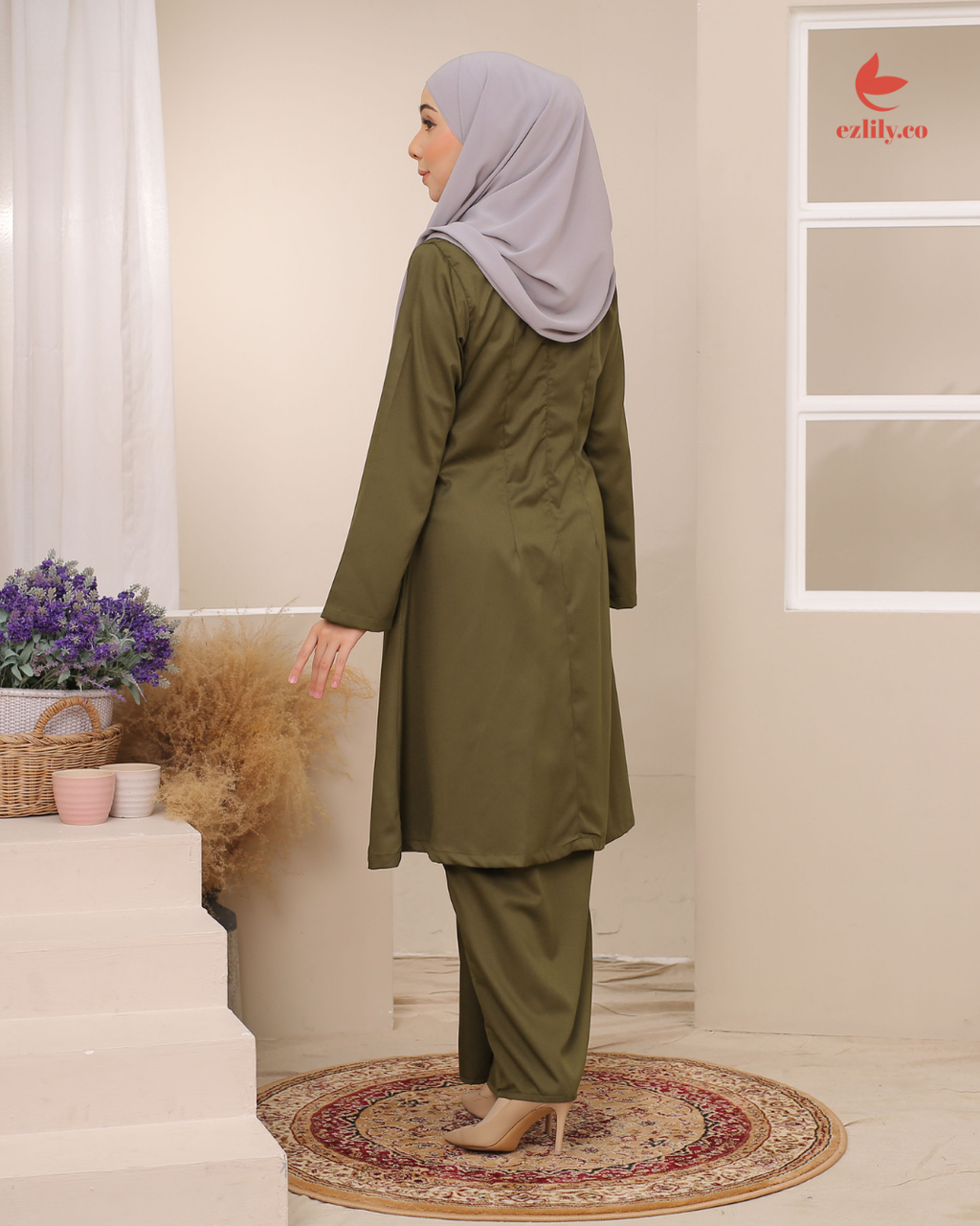 CEMPAKA KEBAYA - DARK OLIVE