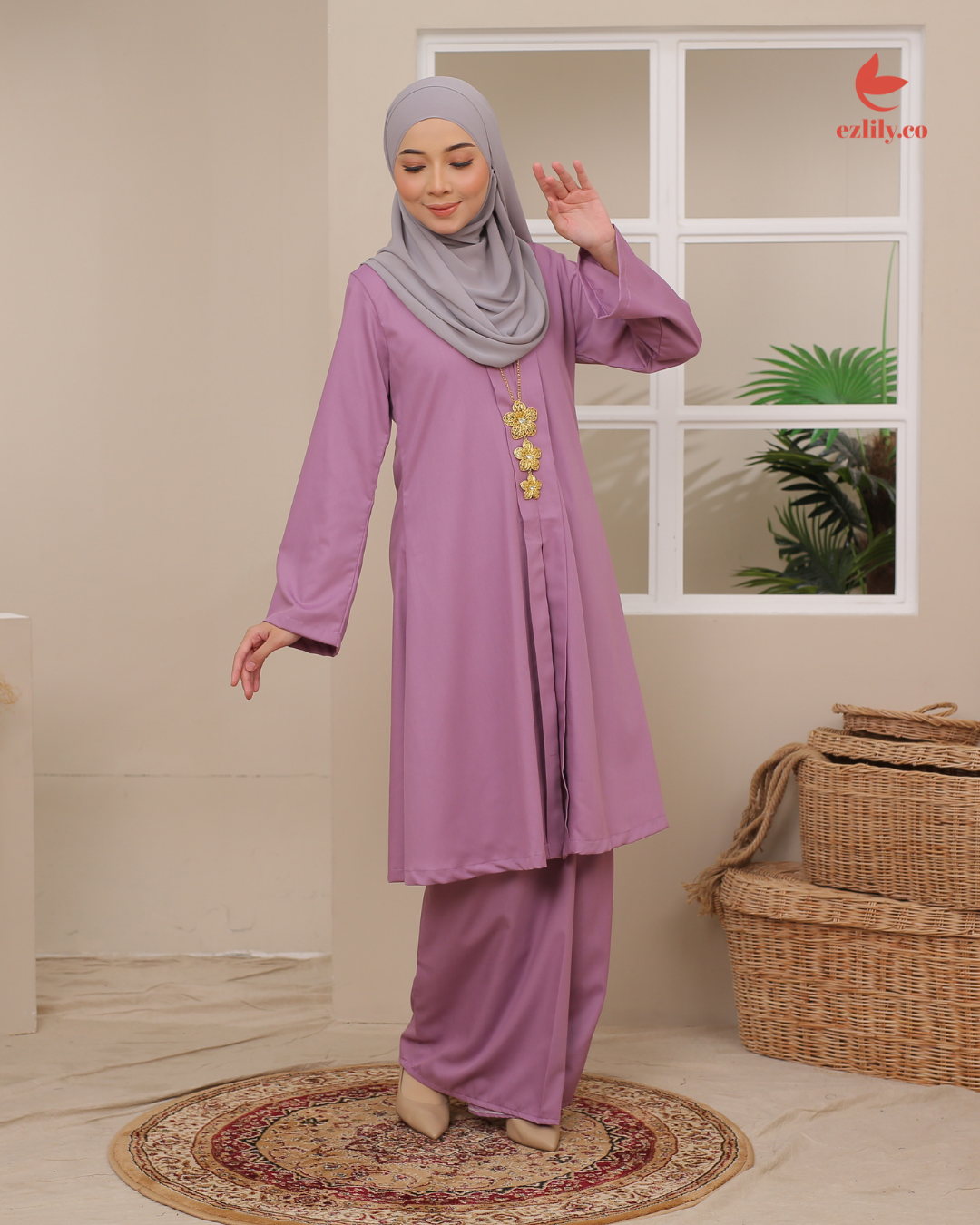 CEMPAKA KEBAYA - DUSTY PURPLE