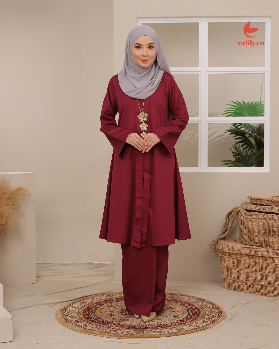 CEMPAKA KEBAYA - MAROON