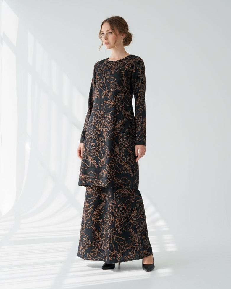 Lira Kurung Moden - Raven