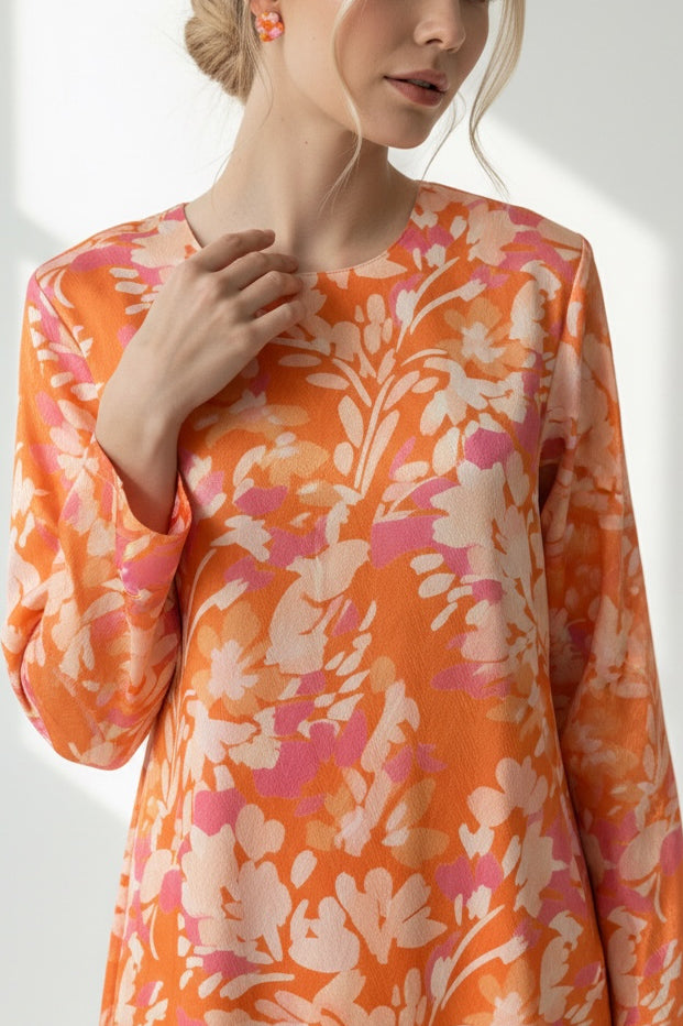 Lira Kurung Moden - Jingga