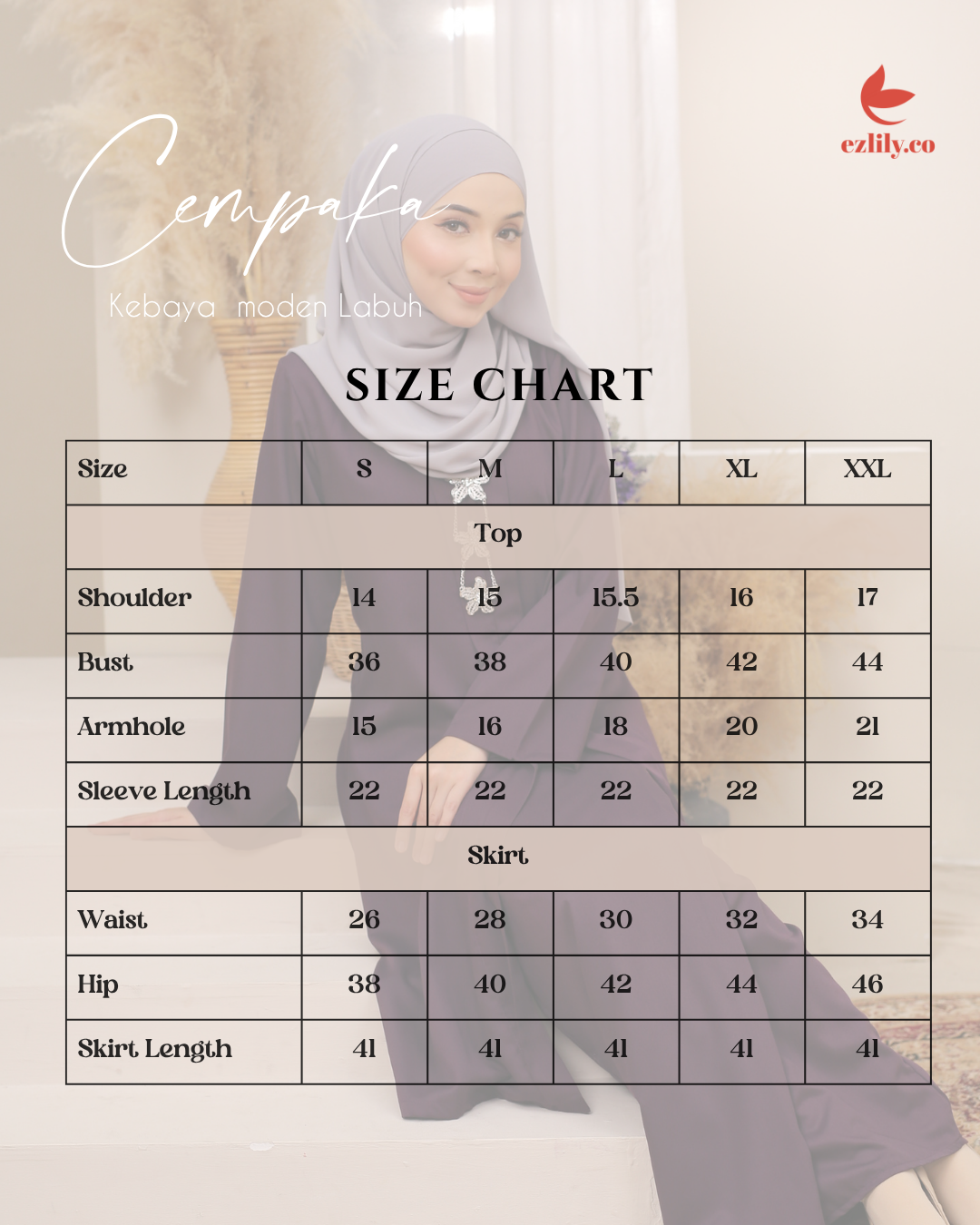 CEMPAKA KEBAYA - MAROON