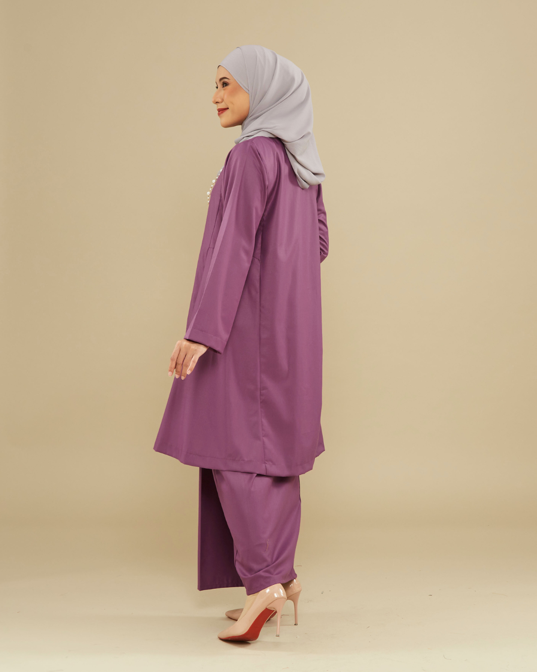 KEMBOJA KURUNG PAHANG - DUSTY PURPLE
