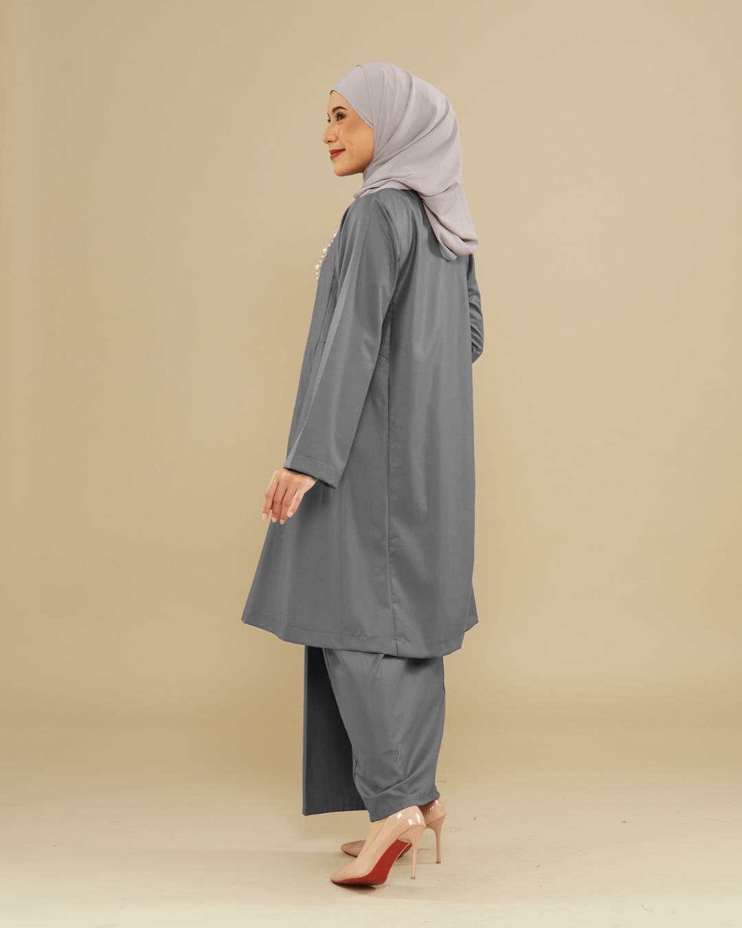 KEMBOJA KURUNG PAHANG - DARK GREY
