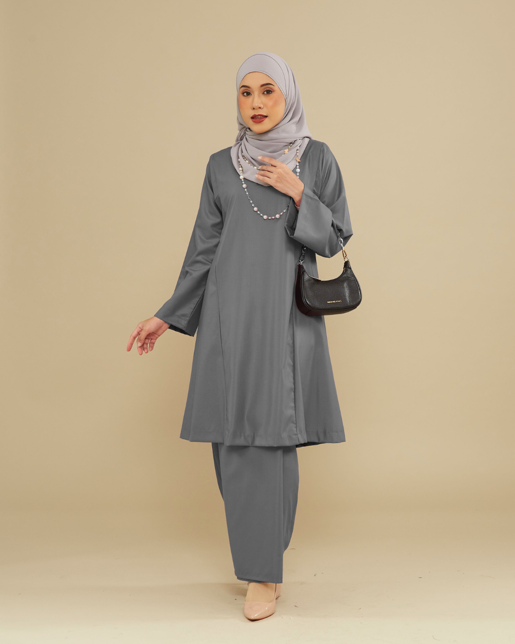 KEMBOJA KURUNG PAHANG - DARK GREY
