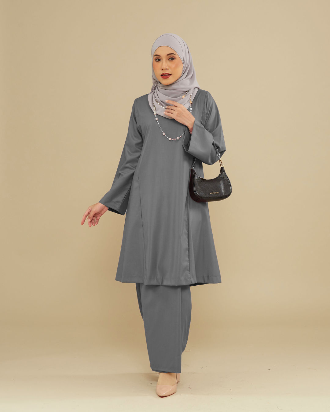 KEMBOJA KURUNG PAHANG - DARK GREY